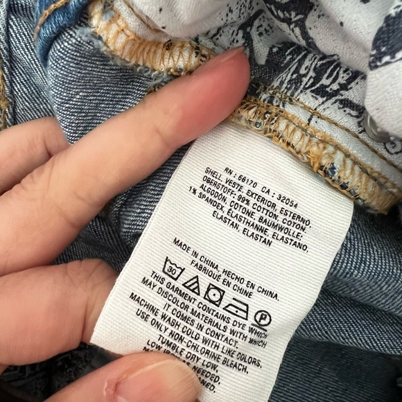 ANTHROPOLOGIE PILCRO Slim Straight Pom Pom Boho Denim Pants Sz 33 - Picture 6 of 7